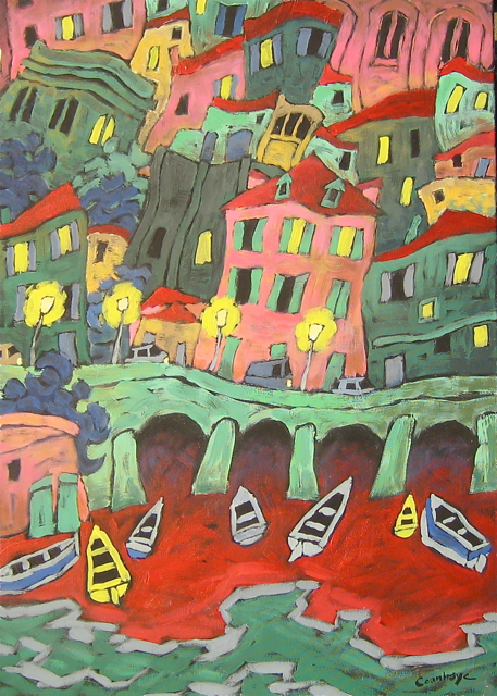 Cervo-acrylique sur toile