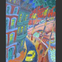 Quai de Paris-acrylique sur toile-40x50cm